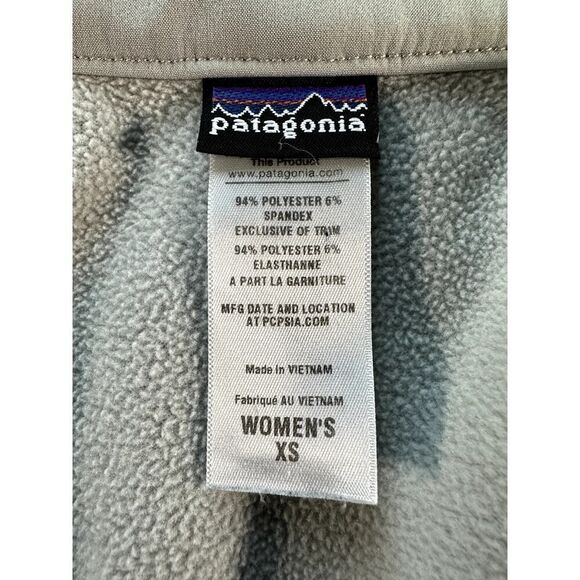 Patagonia Women's Demitasse Floral Soft Shell Grey Fleece Jacket XS - Picture 8 of 9